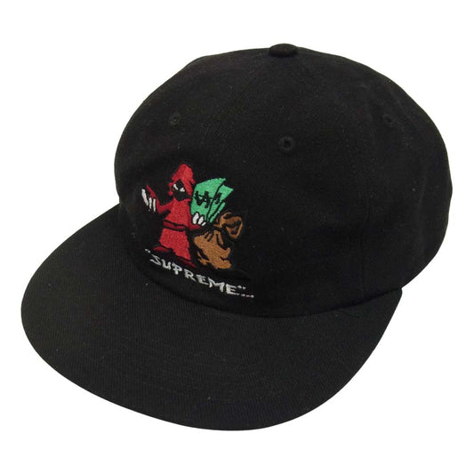 Supreme シュプリーム 19AW Shadow 6-Panel 刺繍 シャドウ 6パネル キャップ ブラック ブラック系【中古】