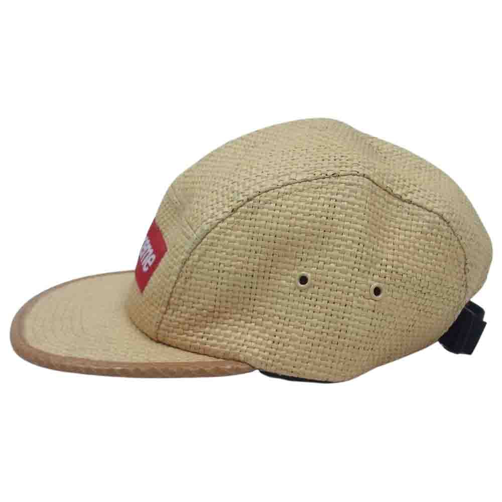 Supreme シュプリーム 20SS Raffia Camp Cap ラフィア 麦わら ボックスロゴ キャンプ キャップ ライトブラウン系【中古】
