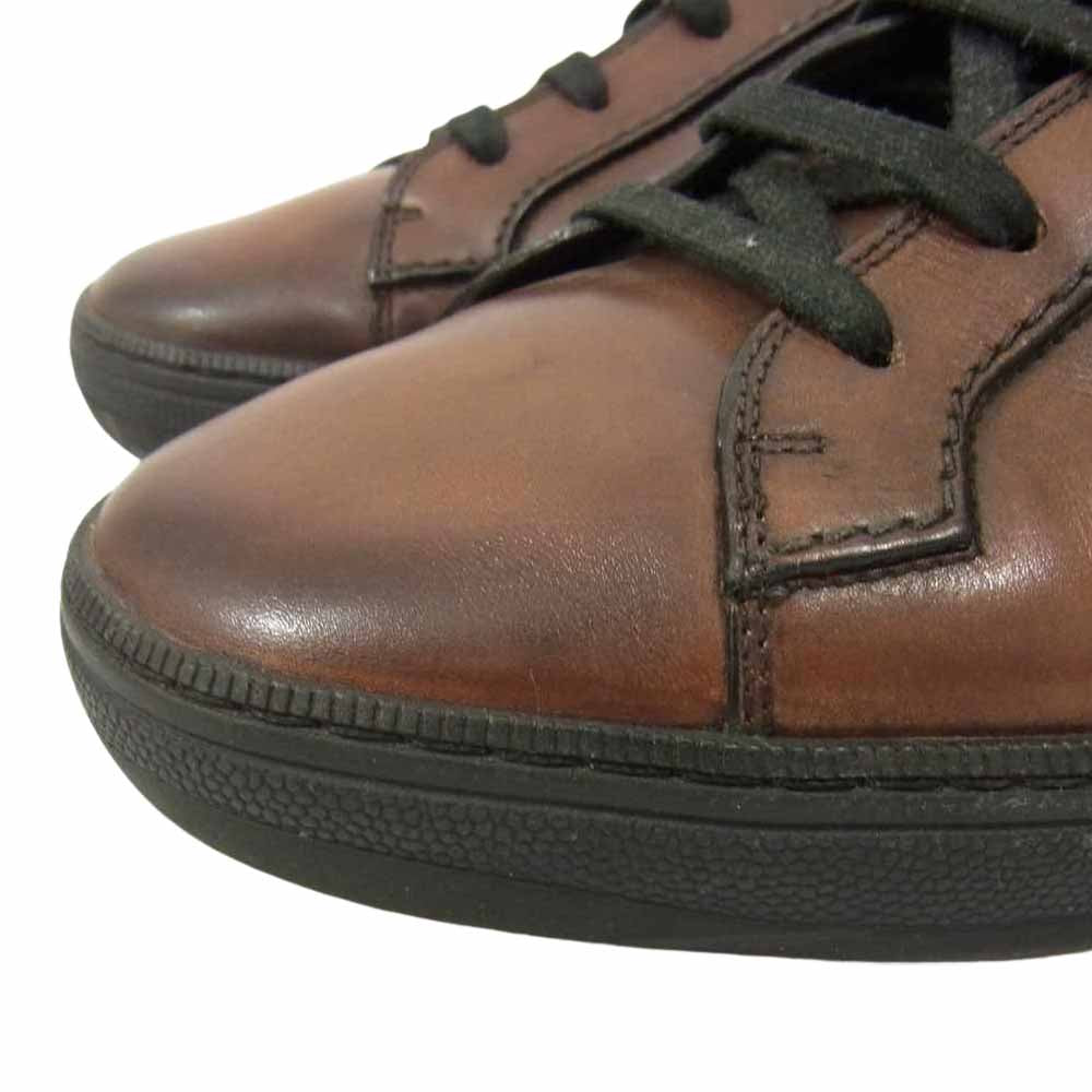 Berluti ベルルッティ カリグラフィー レザー ハイカット スニーカー ブーツ ブラウン系 ブラック系 8【中古】