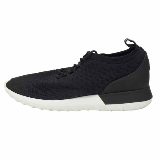 MONCLER モンクレール EMILIEN KNIT ロゴ ローカット スニーカー ブラック系 41【中古】