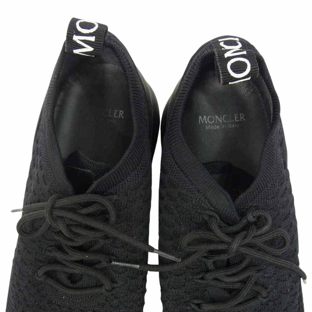 MONCLER モンクレール EMILIEN KNIT ロゴ ローカット スニーカー ブラック系 41【中古】