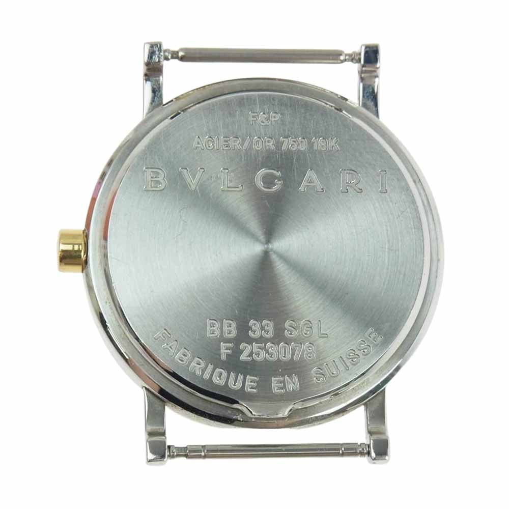 BVLGARI ブルガリ BB33SGL ブルガリブルガリ クォーツ デイト リストウォッチ 社外ベルト シルバー系 ゴールド系【中古】