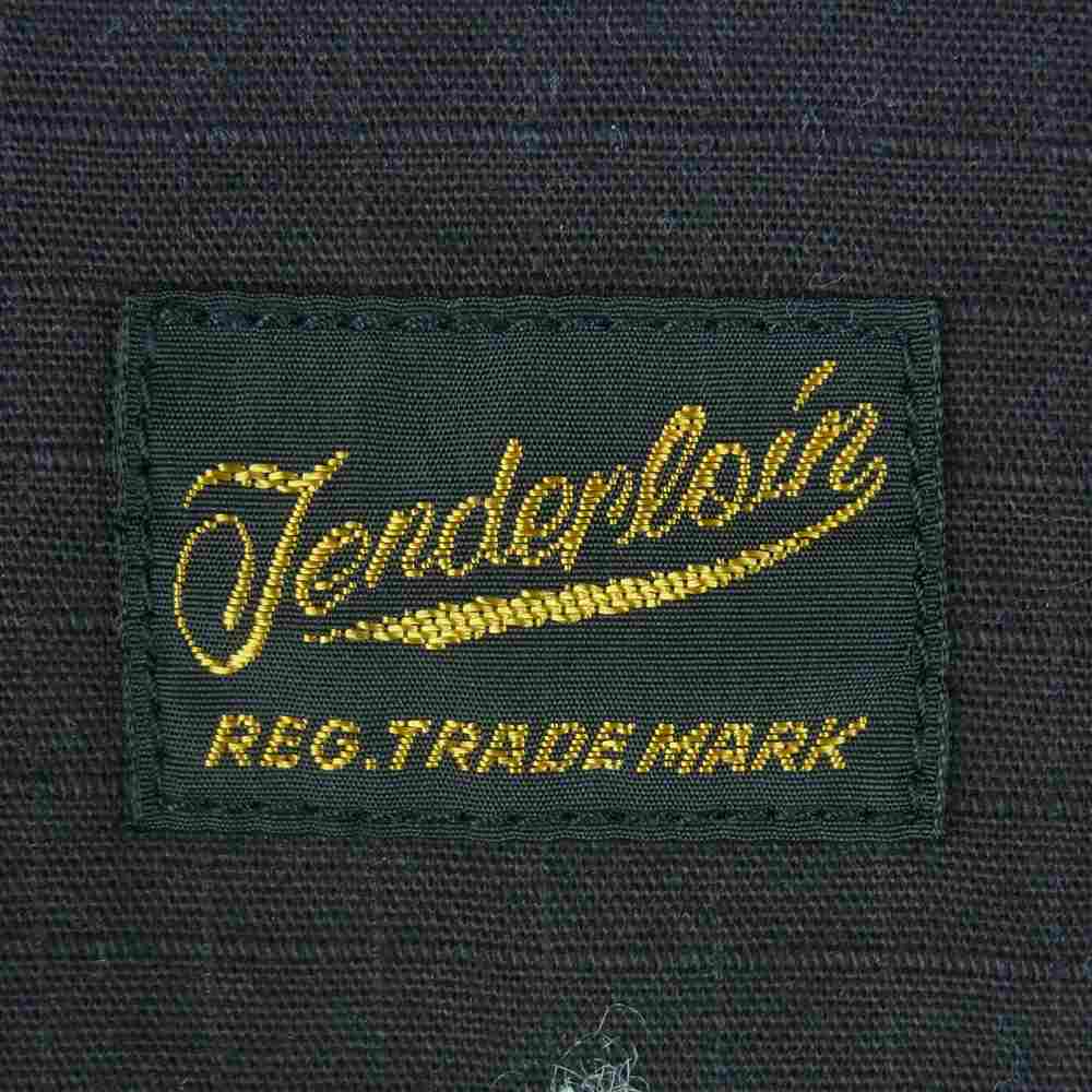 TENDERLOIN テンダーロイン MOCK BDU RIP STOP JKT バック刺繍 モックネック リップストップ ミリタリー シャツ ジャケット 紫みの暗いネイビー系 M【中古】