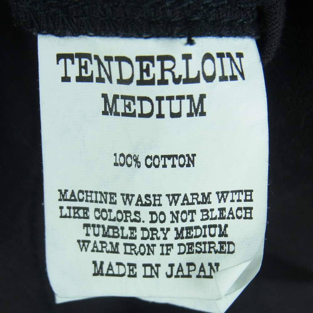 TENDERLOIN テンダーロイン MOCK BDU RIP STOP JKT バック刺繍 モックネック リップストップ ミリタリー シャツ ジャケット 紫みの暗いネイビー系 M【中古】