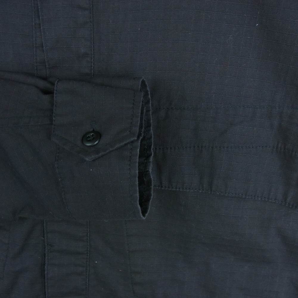 TENDERLOIN テンダーロイン MOCK BDU RIP STOP JKT バック刺繍 モックネック リップストップ ミリタリー シャツ ジャケット 紫みの暗いネイビー系 M【中古】