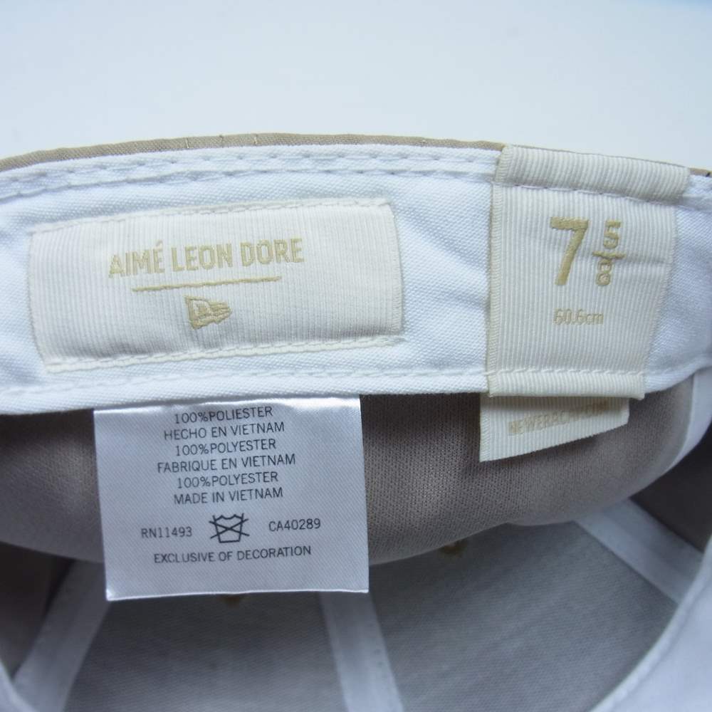NEW ERA ニューエラ RN11493 x Aime Leon Dore LP 59Fifty Cap NewYork Yankees Chain Stitch Beige 7 5/8 エイメ レオン ドレ ニューヨーク ヤンキース チェーン ステッチ キャップ ベージュ ベージュ系 7 5/8【極上美品】【中古】