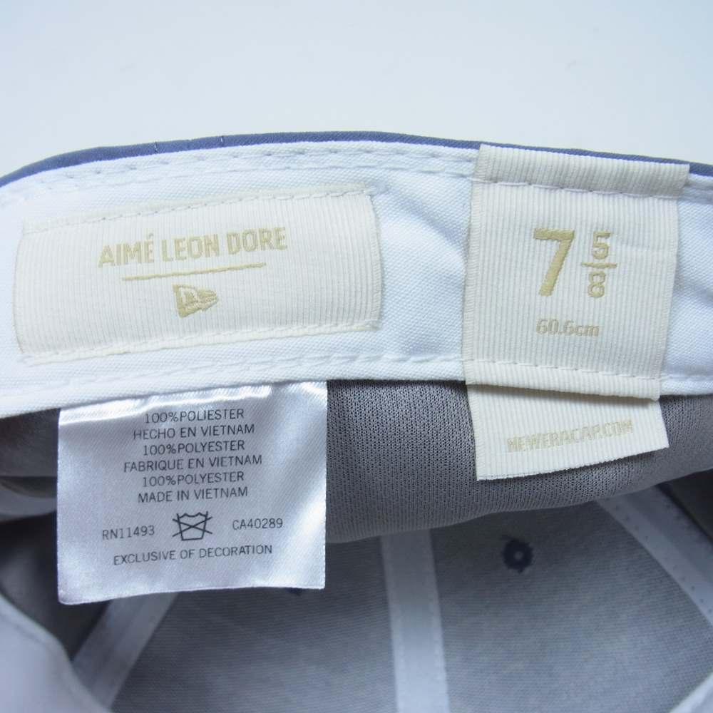 NEW ERA ニューエラ RN11493 x Aime Leon Dore Brushed Nylon Yankees エメ レオン ドレ ブラッシュド ナイロン ヤンキース キャップ ブルー パープル系 7 5/8【極上美品】【中古】