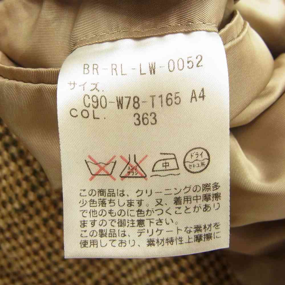 RALPH LAUREN ラルフローレン ウール テーラード ジャケット ブラウン系 C90-W78-T165【中古】