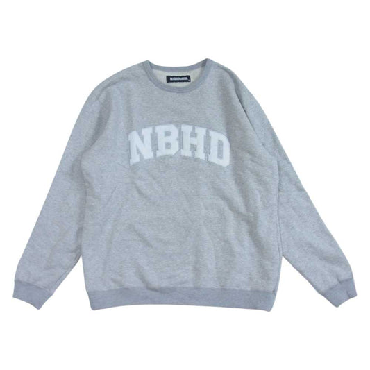 NEIGHBORHOOD ネイバーフッド 21AW 212FPNH-CSM02 CLASSIC-S / C-CREW クラシック カレッジロゴ クルーネック スウェット グレー グレー系 M【中古】