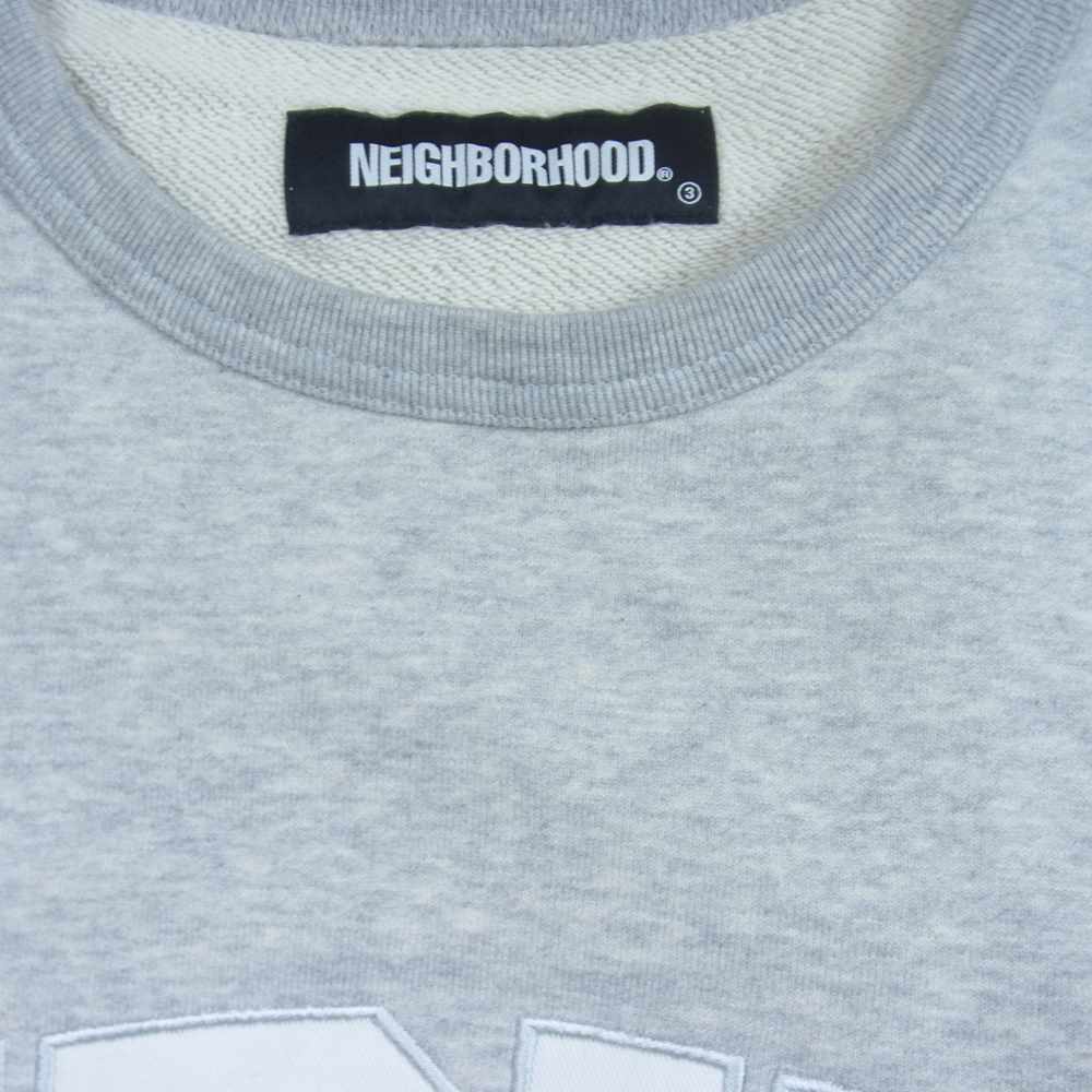 NEIGHBORHOOD ネイバーフッド 21AW 212FPNH-CSM02 CLASSIC-S / C-CREW クラシック カレッジロゴ クルーネック スウェット グレー グレー系 M【中古】