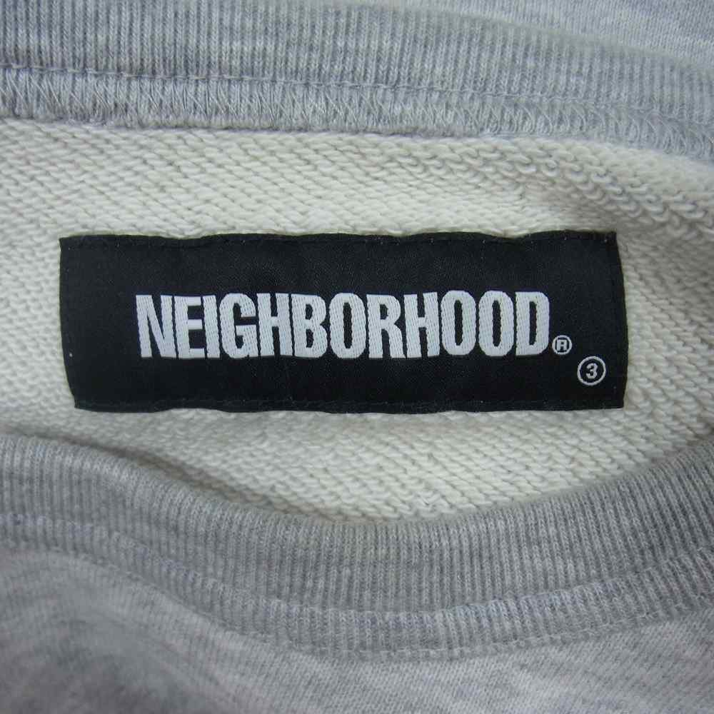 NEIGHBORHOOD ネイバーフッド 21AW 212FPNH-CSM02 CLASSIC-S / C-CREW クラシック カレッジロゴ クルーネック スウェット グレー グレー系 M【中古】