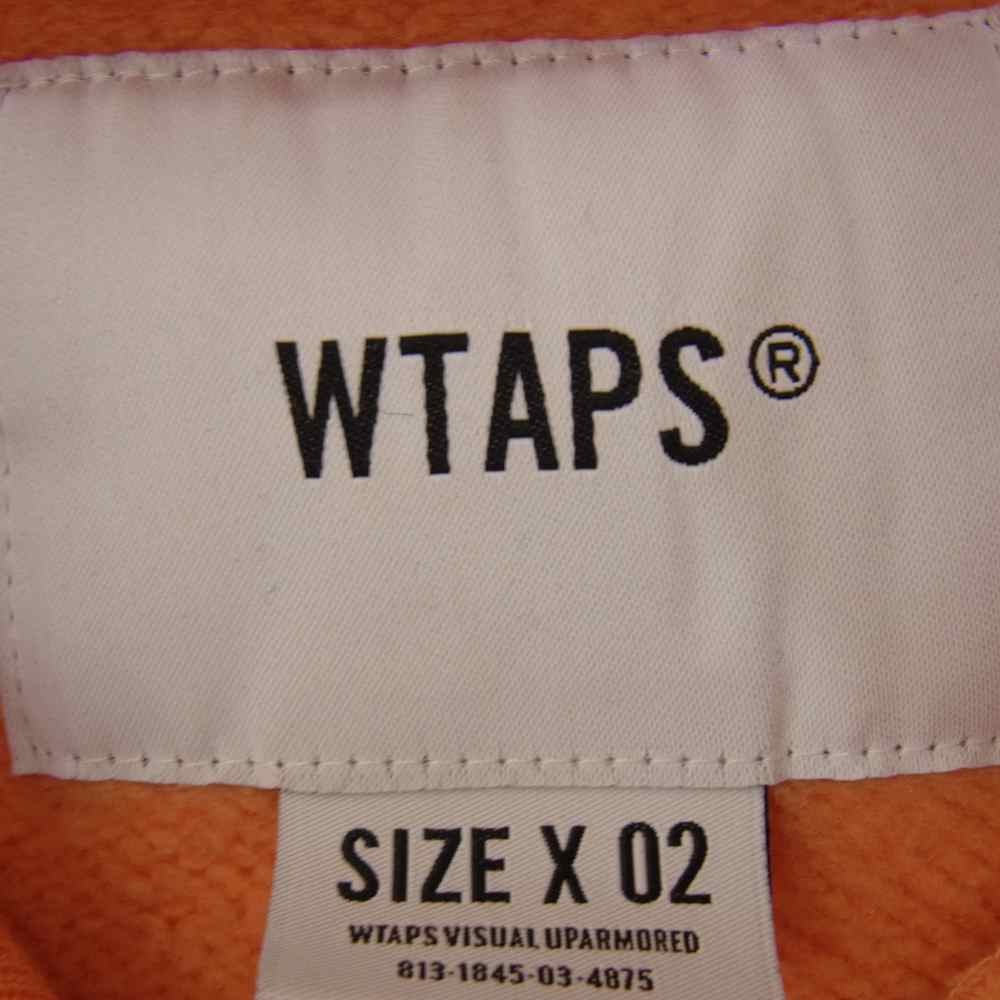 WTAPS ダブルタップス 20SS 201ATDT-CSM21 HOME BASE HOODED SWEATSHIRT ホーム ベース フーディッド スウェット オレンジ オレンジ系【中古】