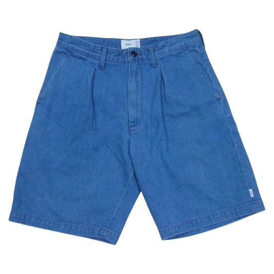 WTAPS ダブルタップス 21SS 211WVDT-PTM06 TUCK 01 SHORTS COTTON DENIM タック コットン ショーツ デニム パンツ インディゴブルー系 2【中古】