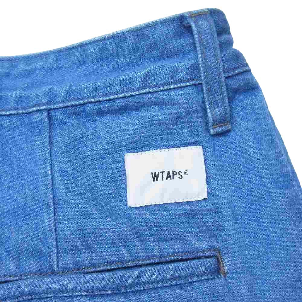WTAPS ダブルタップス 21SS 211WVDT-PTM06 TUCK 01 SHORTS COTTON DENIM タック コットン ショーツ デニム パンツ インディゴブルー系 2【中古】