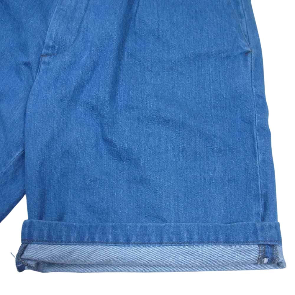 WTAPS ダブルタップス 21SS 211WVDT-PTM06 TUCK 01 SHORTS COTTON DENIM タック コットン ショーツ デニム パンツ インディゴブルー系 2【中古】