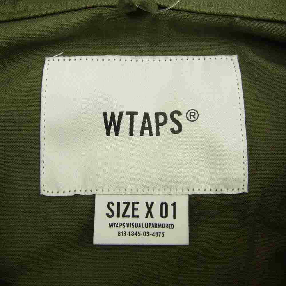 WTAPS ダブルタップス 21AW 212BRDT-SHM03 MODULAR LS COTTON RIPSTOP カモ 再構築 モジュラー コットン リップストップ 長袖 シャツ ジャケット  カーキ系 1【中古】