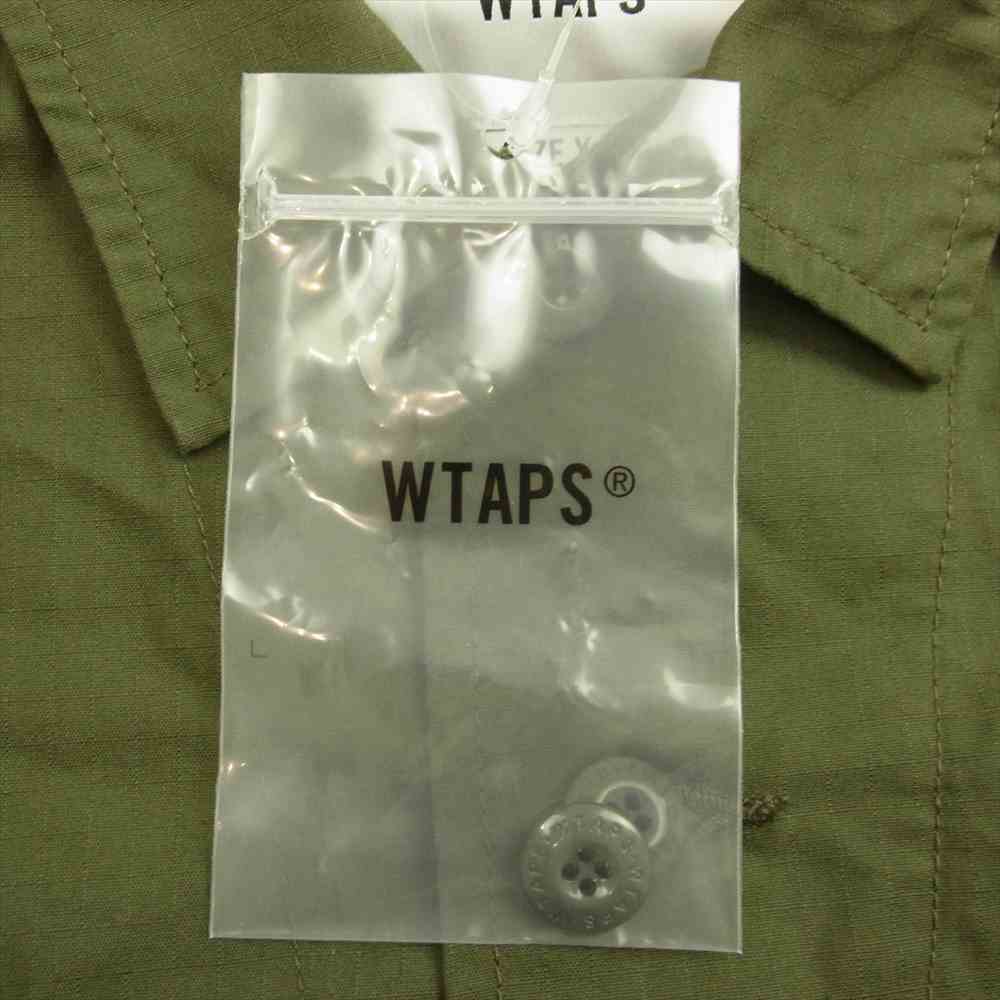 WTAPS ダブルタップス 21AW 212BRDT-SHM03 MODULAR LS COTTON RIPSTOP カモ 再構築 モジュラー コットン リップストップ 長袖 シャツ ジャケット  カーキ系 1【中古】