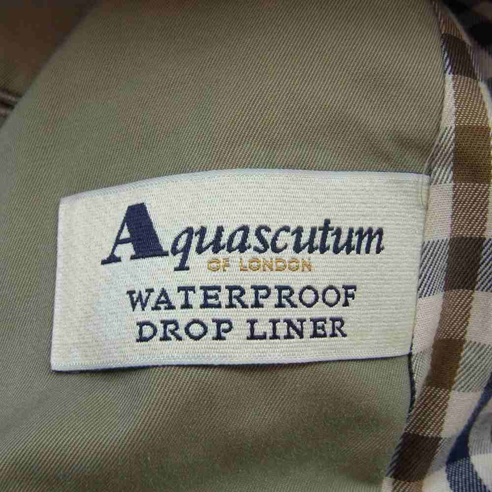 Aquascutum アクアスキュータム 英国製 旧タグ 裏地チェック トレンチ