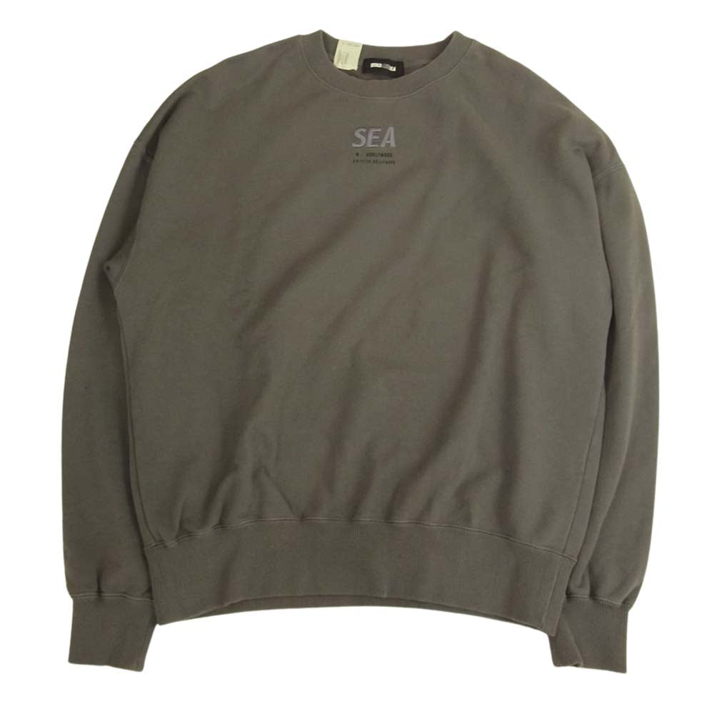 N.HOOLYWOOD エヌハリウッド NHWS-005 × WIND AND SEA ウィンダンシー ロゴ スウェット トレーナー グレー系 S【中古】