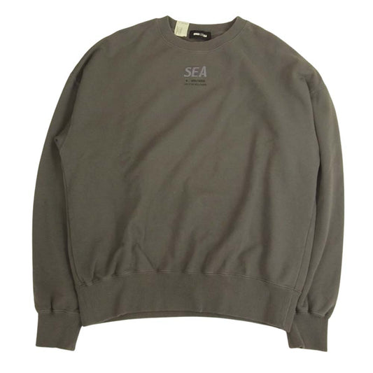 N.HOOLYWOOD エヌハリウッド NHWS-005 × WIND AND SEA ウィンダンシー ロゴ スウェット トレーナー グレー系 S【中古】