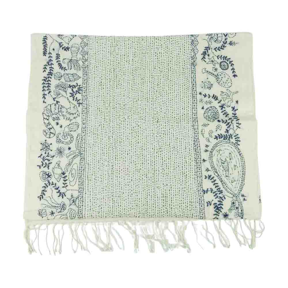 Paul Smith ポール・スミス 刺子 刺繍 ストール オフホワイト系【中古】