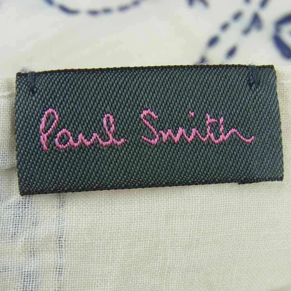 Paul Smith ポール・スミス 刺子 刺繍 ストール オフホワイト系【中古】