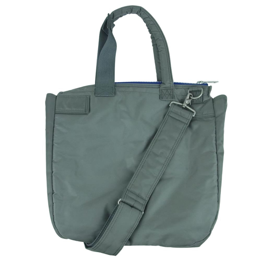 Sacai サカイ 20-0169S PORTER ポーター Pocket Tote Medium 2WAY ショルダー ポケット トート バッグ ミディアム グレー系【中古】
