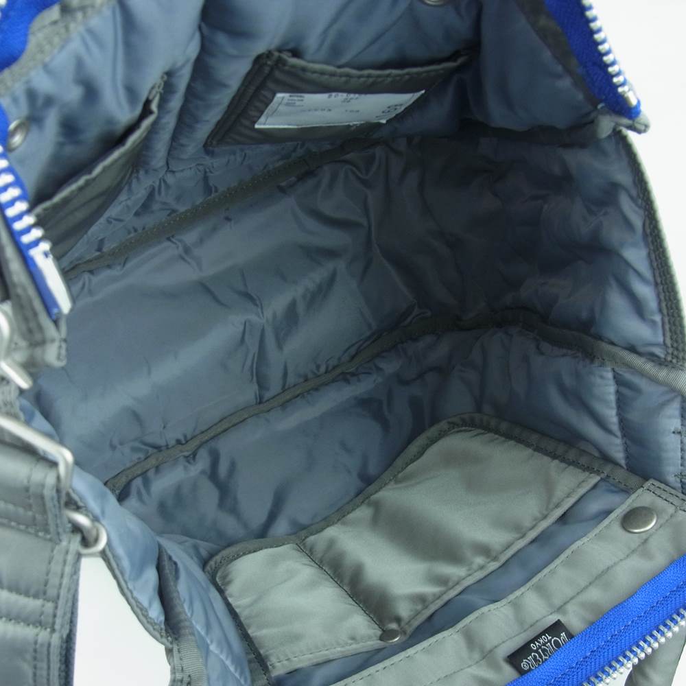 Sacai サカイ 20-0169S PORTER ポーター Pocket Tote Medium 2WAY ショルダー ポケット トート バッグ ミディアム グレー系【中古】