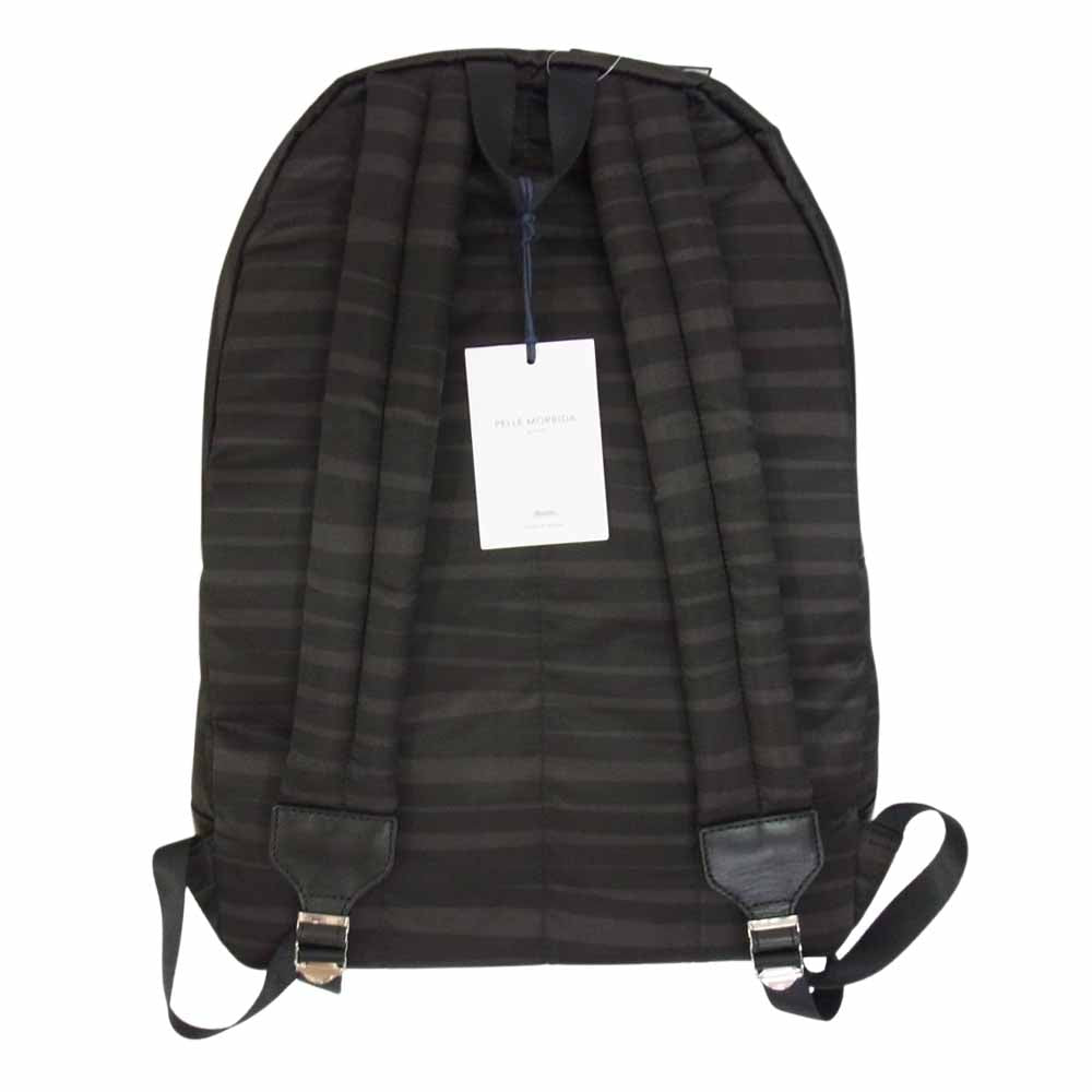 PELLE MORBIDA ペッレモルビダ PMO-ON102 ONDA オンダ LIMONTA社 リモンタ ナイロン バックパック ブラック系 グレー系【新古品】【未使用】【中古】