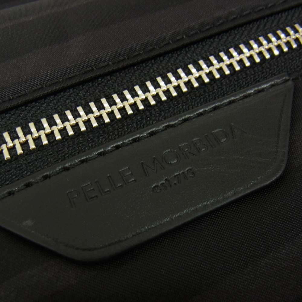 PELLE MORBIDA ペッレモルビダ PMO-ON102 ONDA オンダ LIMONTA社 リモンタ ナイロン バックパック ブラック系 グレー系【新古品】【未使用】【中古】