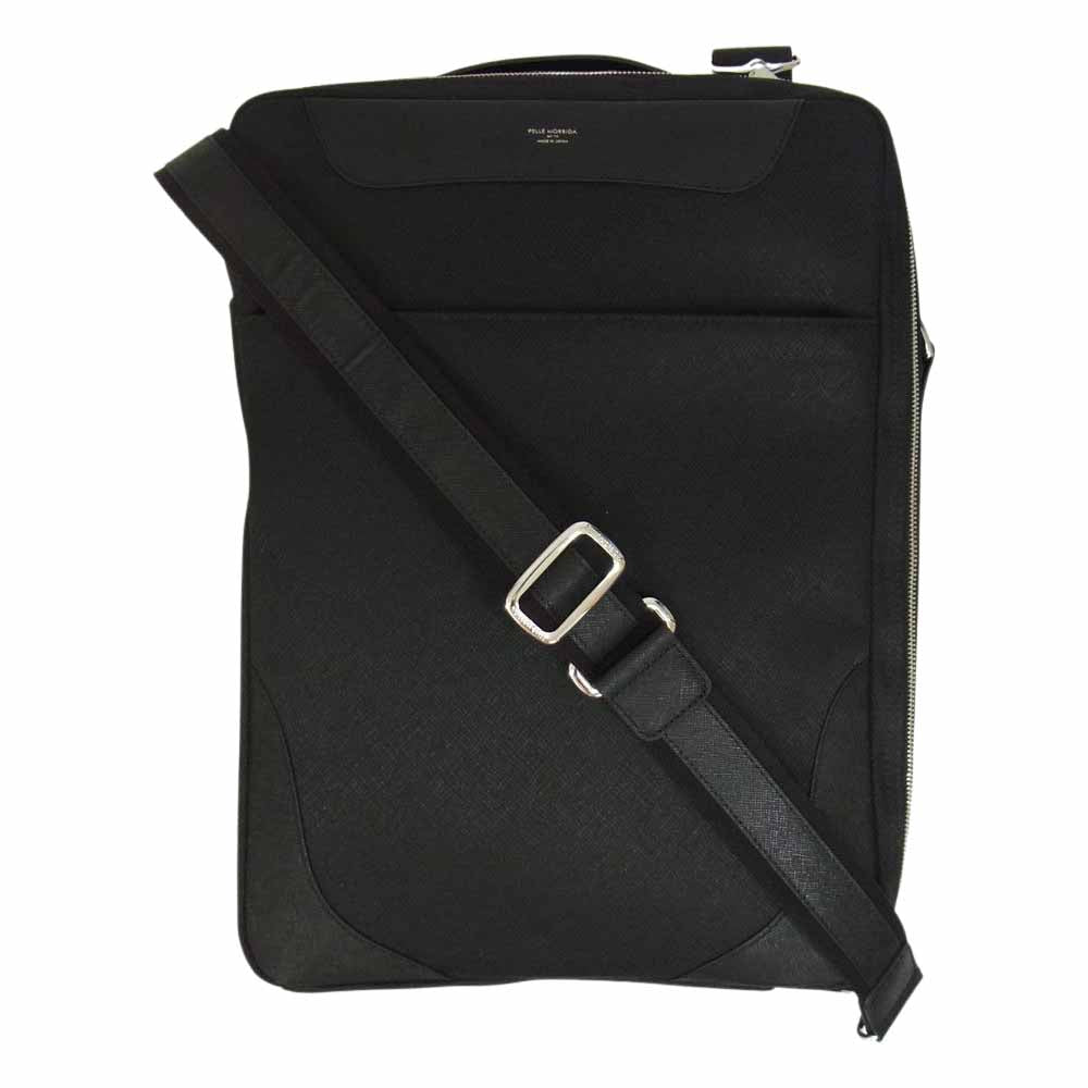 PELLE MORBIDA ペッレモルビダ CA108 CAPITANO キャピターノ バックパック型 ブリーフバッグ ビジネスバッグ ブラック系【新古品】【未使用】【中古】