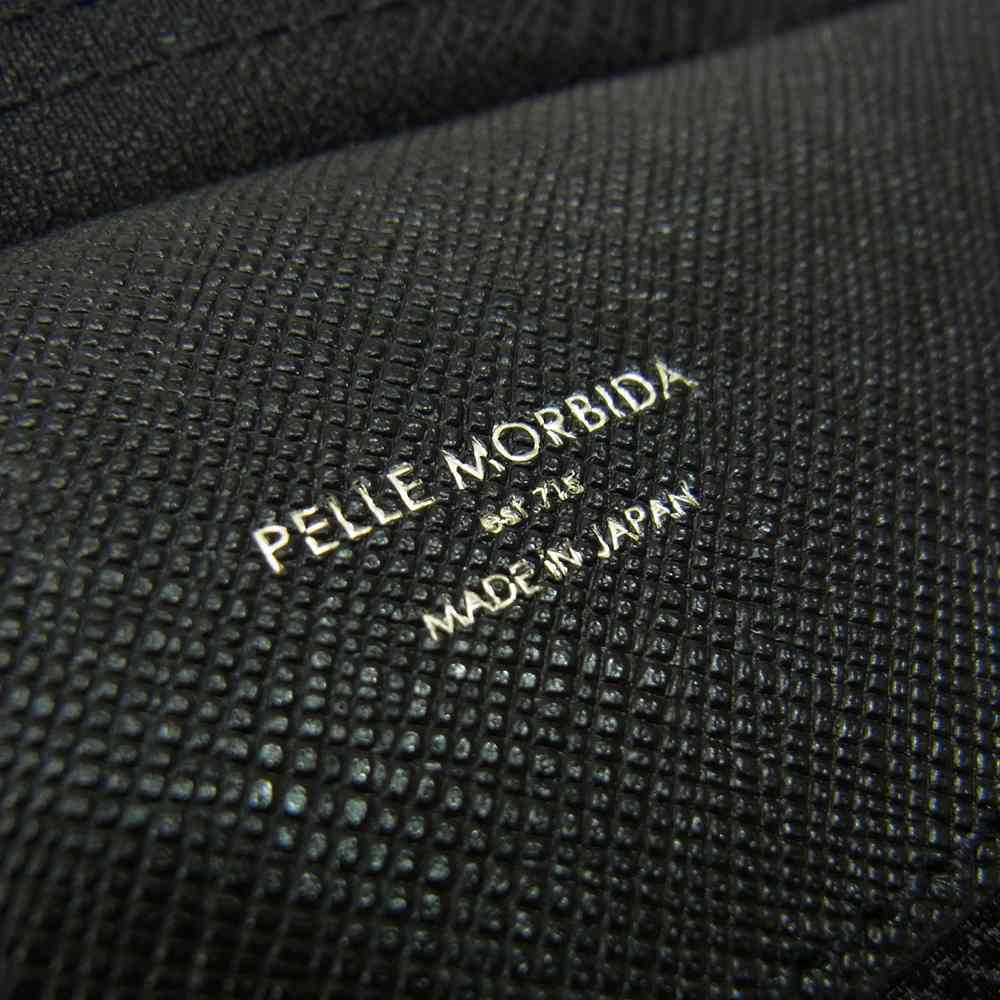 PELLE MORBIDA ペッレモルビダ CA108 CAPITANO キャピターノ バックパック型 ブリーフバッグ ビジネスバッグ ブラック系【新古品】【未使用】【中古】
