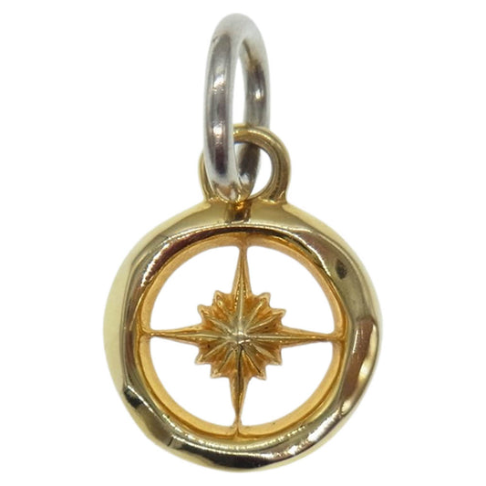 SAAD サード PG-405-S K18 サンシンボル チャーム 全金+925丸カン ペンダントトップ ゴールド系【中古】