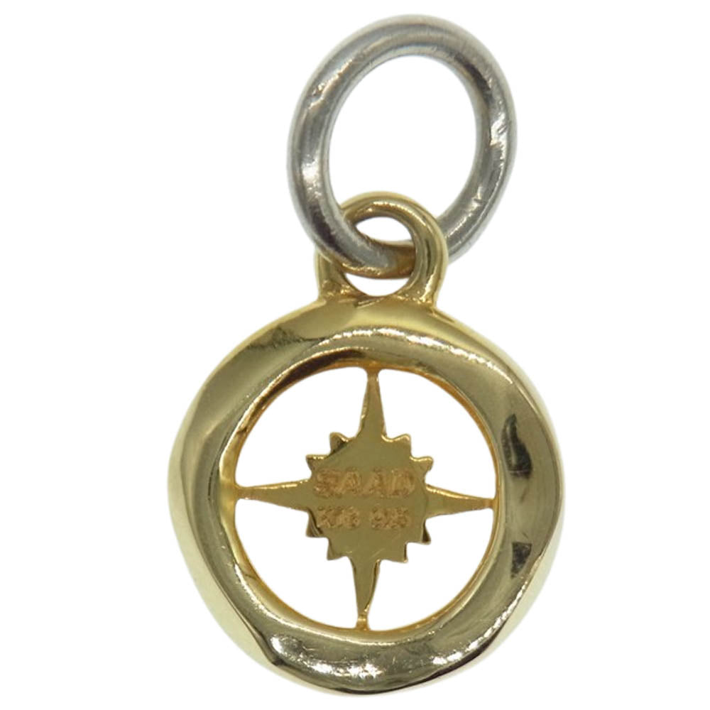 SAAD サード PG-405-S K18 サンシンボル チャーム 全金+925丸カン ペンダントトップ ゴールド系【中古】