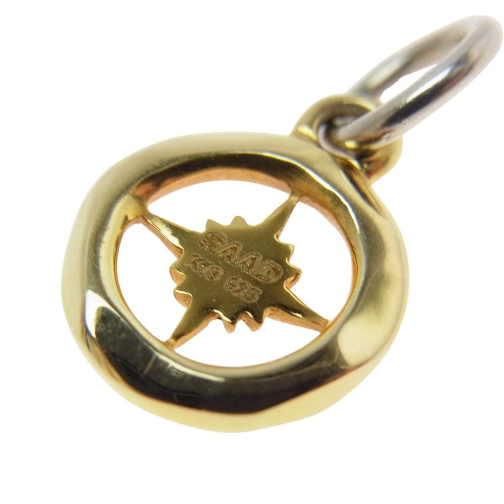 SAAD サード PG-405-S K18 サンシンボル チャーム 全金+925丸カン ペンダントトップ ゴールド系【中古】