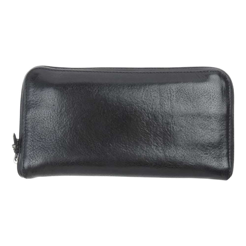CHROME HEARTS クロムハーツ（原本無） REC F ZIP セメタリー クロス ラウンドジップ ウォレット ブラック系【中古】