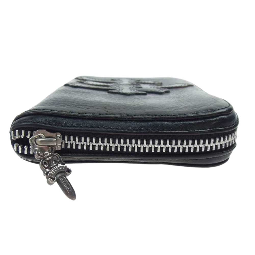 CHROME HEARTS クロムハーツ（原本無） REC F ZIP セメタリー クロス ラウンドジップ ウォレット ブラック系【中古】