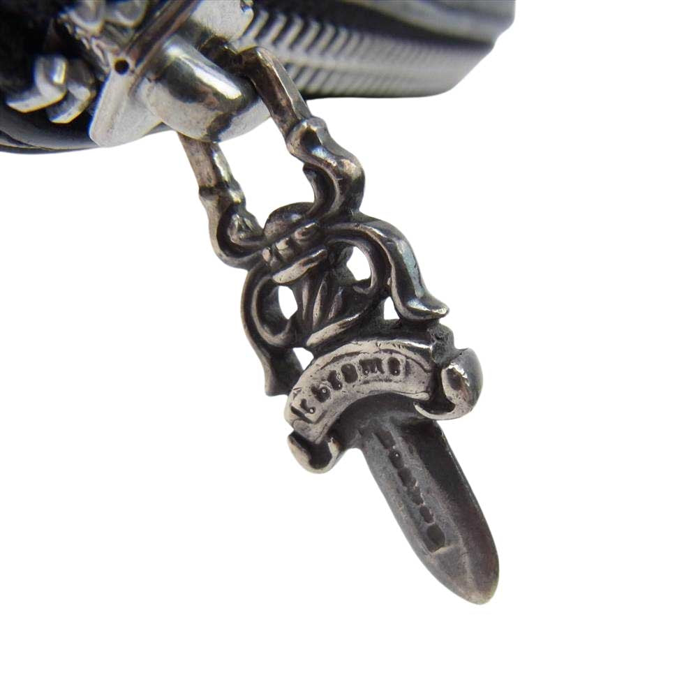 CHROME HEARTS クロムハーツ（原本無） REC F ZIP セメタリー クロス ラウンドジップ ウォレット ブラック系【中古】