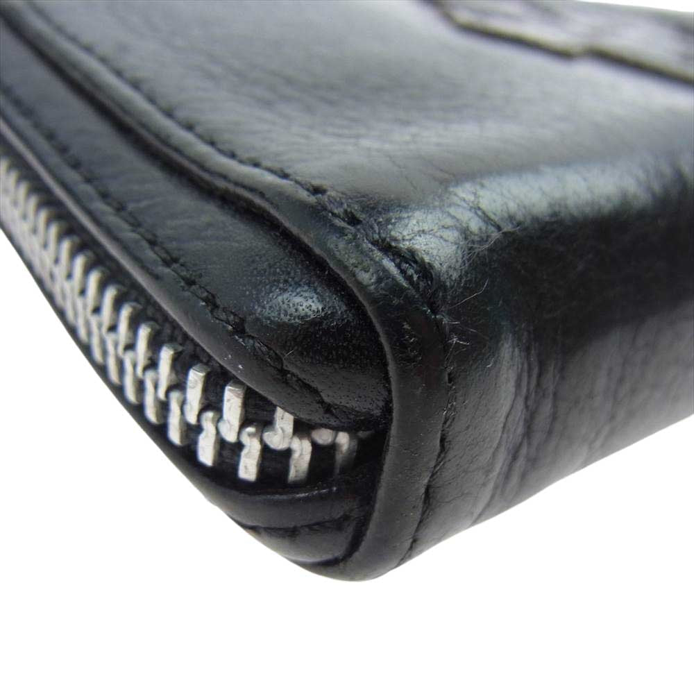CHROME HEARTS クロムハーツ（原本無） REC F ZIP セメタリー クロス ラウンドジップ ウォレット ブラック系【中古】