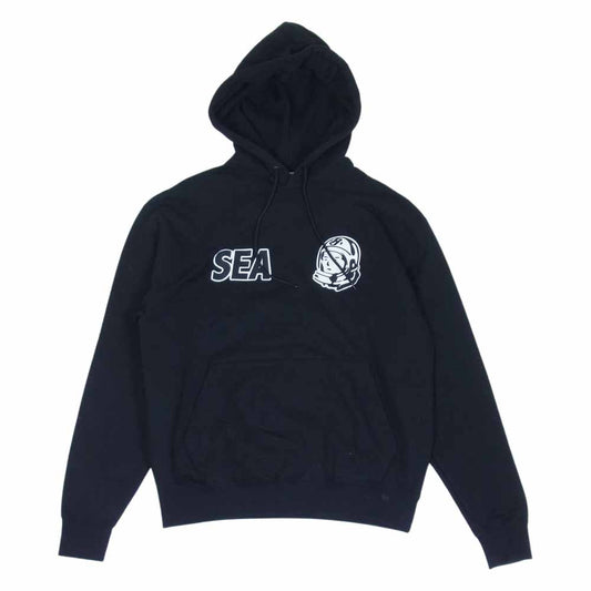 Billionaire Boys Club ビリオネアボーイズクラブ BBCJP205SK008 × WIND AND SEA HOODIE ウィンダンシー フーディー パーカー ブラック ブラック系 M【中古】