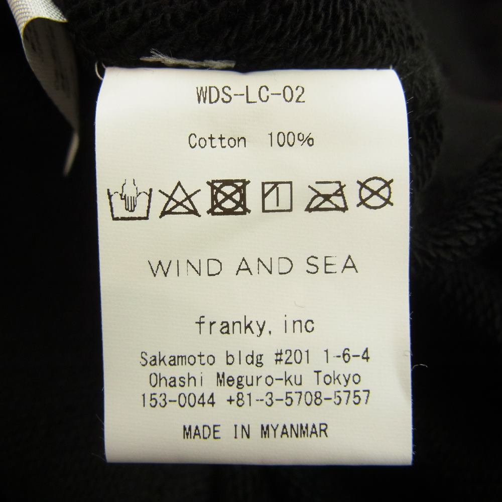 WIND AND SEA ウィンダンシー WDS-LC-02 SP限定 SEA（058) Hoodie ロゴ プリント フーディ パーカー ブラック ブラック系 S【極上美品】【中古】
