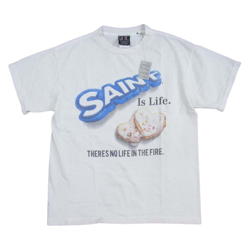 セント マイケル SM-A22-0000-057 SA SS TEE / OREO オレオ ロゴ プリント 半袖 Ｔシャツ ホワイト系 S【極上美品】【中古】