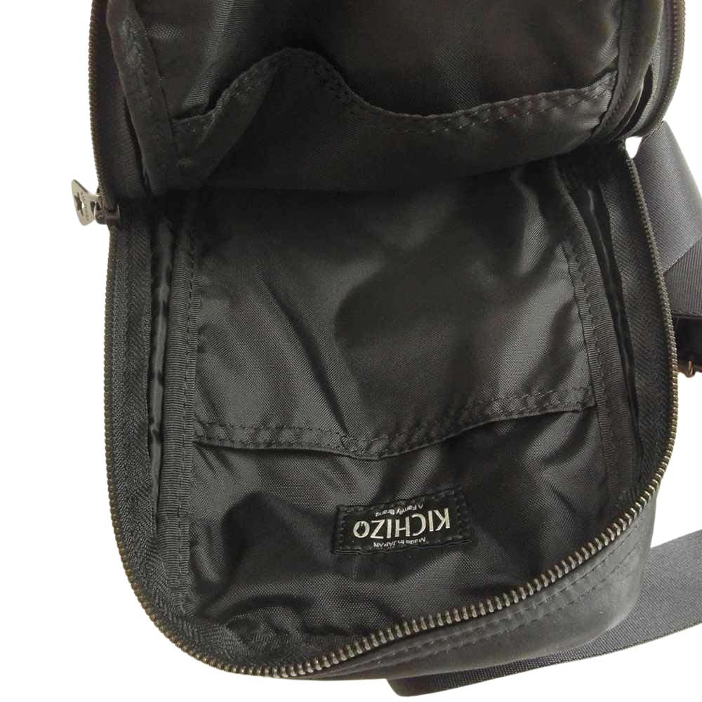 PORTER CLASSIC ポータークラシック KICHIZO キチゾウ コーティング ナイロン ワンショルダー ボディ バッグ ブラック系【中古】