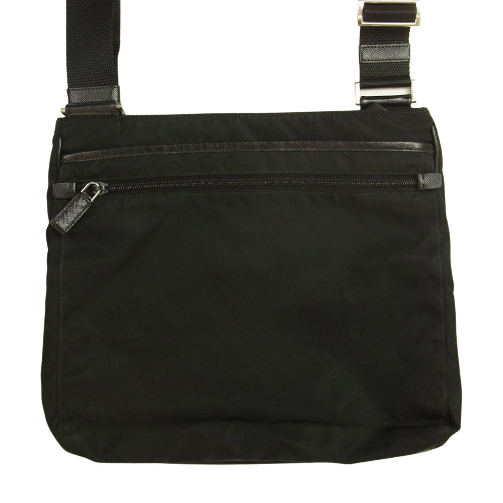 プラダ ショルダーバッグ VA0251 ブラック レザー PRADA プラダ VA0251 ナイロン ショルダー バッグ ブラック系【中古