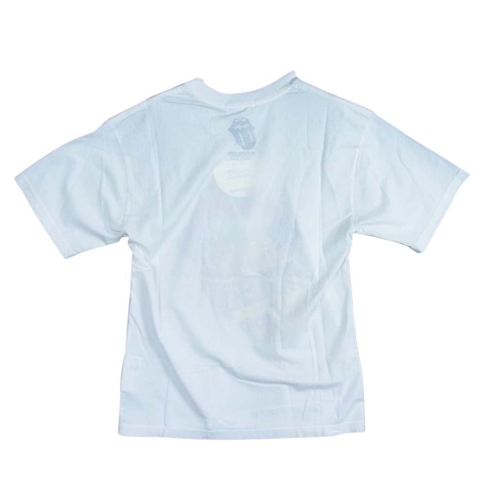 HYSTERIC GLAMOUR ヒステリックグラマー THEE HYSTERIC XXX 22SS 06221CT07 THE ROLLING STONES RS x DIZZY&MILKY ローリングストーンズ プリント 半袖 Tシャツ ホワイト系 S【新古品】【未使用】【中古】