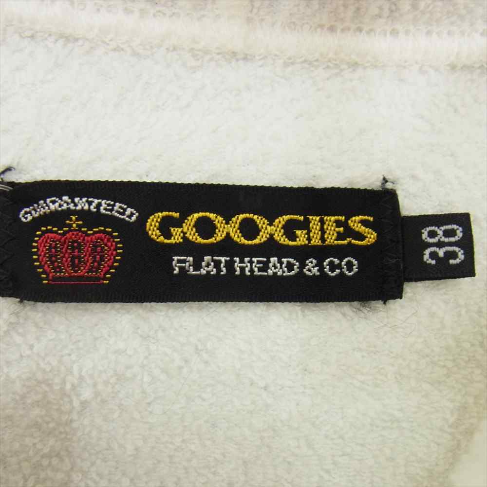 THE FLAT HEAD ザフラットヘッド GOOGIES スウェット ジップ パーカー ホワイト系 38【中古】