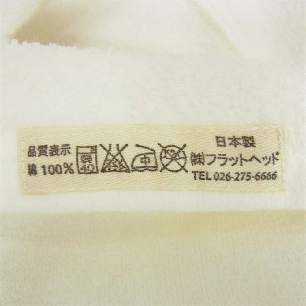 THE FLAT HEAD ザフラットヘッド GOOGIES スウェット ジップ パーカー ホワイト系 38【中古】