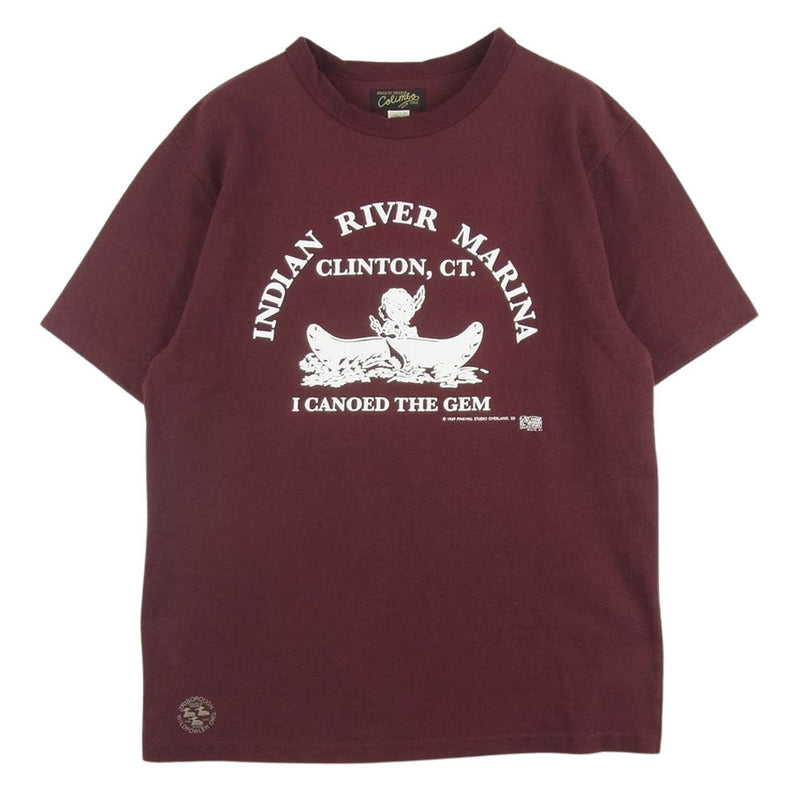 COLIMBO コリンボ PRINTED T-SHIRT Indian River Marina プリント 半袖 Ｔシャツ ボルドー系 S【中古】