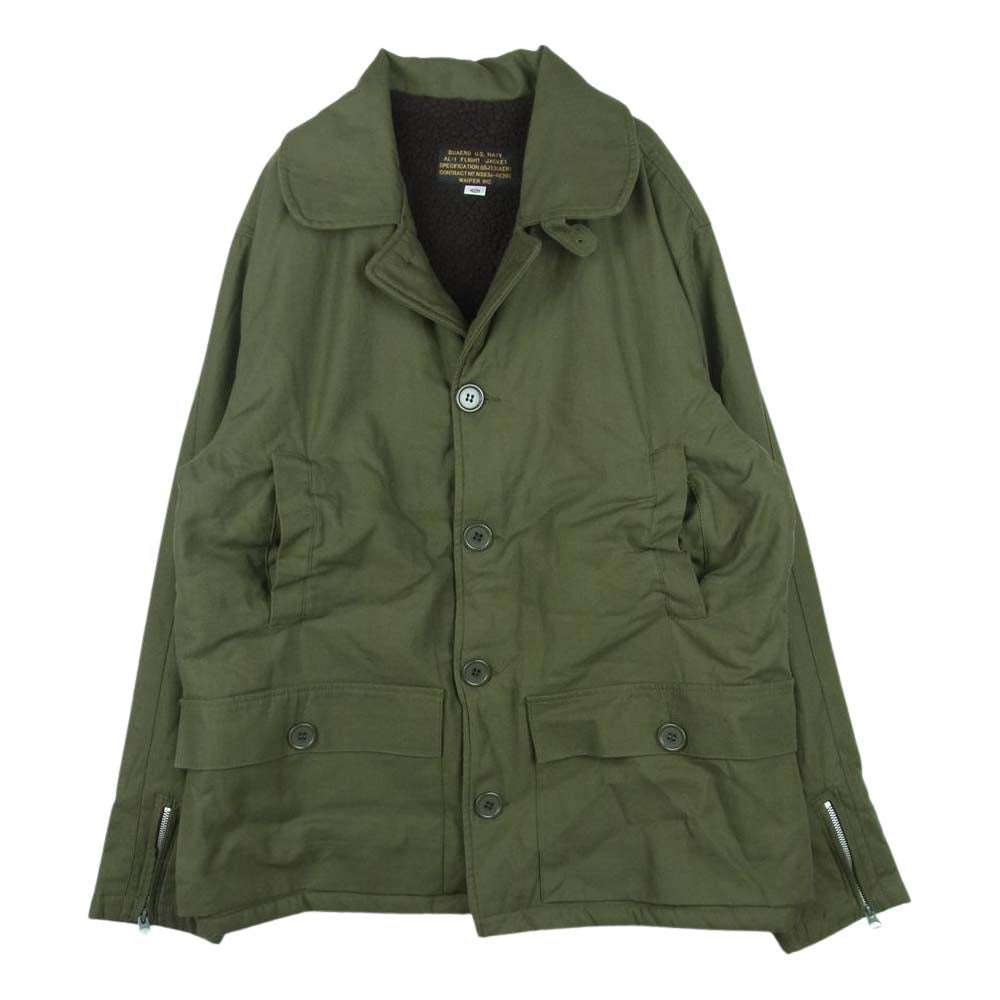 ワイパーインク 20WP71 AL-1 FLIGHT JACKET SPECIFICATION 55J13 フライト ジャケット カーキ系 42R【美品】【中古】
