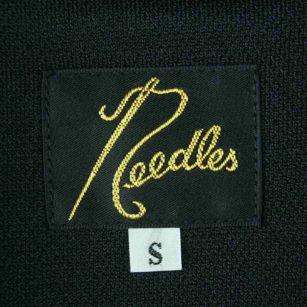 Needles ニードルス END OF THE WORLD エンドオブザワールド セカイノオワリ KP985 TRACK JACKET ロゴ刺繍 ライン トラックジャケット ジャージ ブラック系 ライトグリーン系 S【極上美品】【中古】